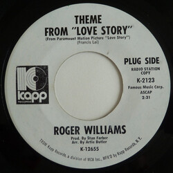 Roger Williams (2) Theme From "Love Story" USED VINYL 7INCH 45 RPM SINGLE PROMO