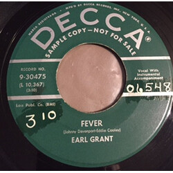 Earl Grant Fever / Malaguena USED VINYL 7INCH 45 RPM SINGLE PROMO