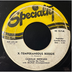 Camille Howard X-Temporaneous Boogie / Barcarolle Boogie Vinyl 7" USED