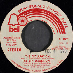 The Fifth Dimension The Declaration USED VINYL 7INCH 45 RPM PROMO