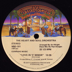 The Heart And Soul Orchestra Love In 'C' Minor USED VINYL 12INCH 33 S RPM SINGLE SIDED
