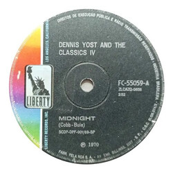 Dennis Yost / The Classics IV Midnight / The Comic Vinyl 7" USED