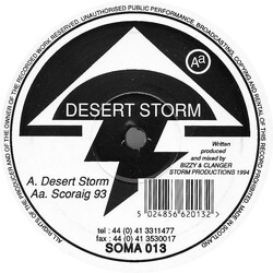 Desert Storm Desert Storm / Scoraig 93 USED VINYL 12INCH 33 S RPM