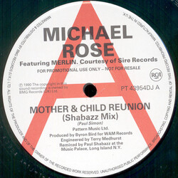 Michael Rose / Merlin Mother & Child Reunion USED VINYL 12INCH 45 RPM PROMO