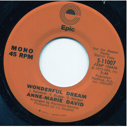 Anne-Marie David Wonderful Dream USED VINYL 7INCH 45 RPM SINGLE PROMO