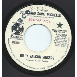 The Billy Vaughn Singers Boulevard Saint Michelle/ Man On Misty Mountain USED VINYL 7INCH PROMO STEREO