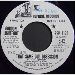 Gordon Lightfoot That Same Old Obsession USED VINYL 7INCH 45 RPM SINGLE MONO PROMO