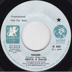 Hedva And David Naomi USED VINYL 7INCH 45 RPM SINGLE PROMO