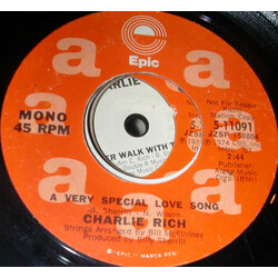 Charlie Rich A Very Special Love Song USED VINYL 7INCH 45 RPM PROMO STEREO MONO