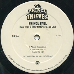Prince Paul More Than U Know USED VINYL 12INCH 33 S RPM PROMO