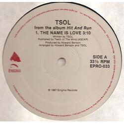 T.S.O.L. The Name Is Love USED VINYL 12INCH PROMO SINGLE 33 S RPM