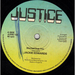 Jackie Edwards Worried Over You / Dinner For One Vinyl 12" USED