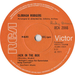 Clodagh Rodgers Jack In The Box USED VINYL 7INCH MAXI-SINGLE 33 S RPM