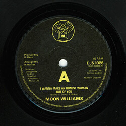 Moon Williams I Wanna Make An Honest Woman Out Of You Vinyl 7" USED