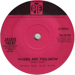 Jackie Trent Where Are You Now USED VINYL 7INCH 45 RPM