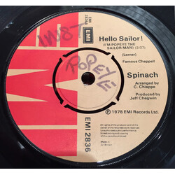Spinach (10) Hello Sailor! (I'm Popeye The Sailor Man) USED VINYL 7INCH 45 RPM