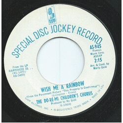 Do Re Mi Children's Chorus / Hugh X. Lewis Wish Me A Rainbow USED VINYL 7INCH 45 RPM PROMO