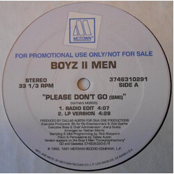 Boyz II Men Please Don't Go Vinyl 12" USED