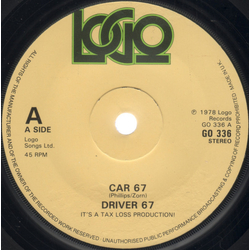 Driver 67 Car 67 Vinyl 7" USED