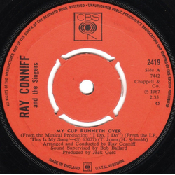 Ray Conniff And The Singers My Cup Runneth Over Vinyl 7" USED