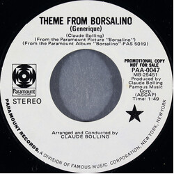 Claude Bolling Theme From Borsalino (Generique) / The Success (La Reussite) USED VINYL 7INCH 45 RPM SINGLE PROMO STYRENE STEREO