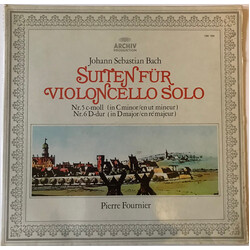 Johann Sebastian Bach / Pierre Fournier Suiten Für Violoncello Solo Nr.5 C-Moll / Nr.6 D-Dur Vinyl LP USED