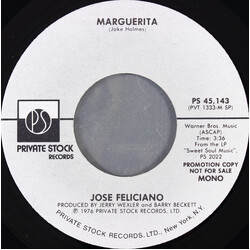 José Feliciano Marguerita USED VINYL 7INCH 45 RPM PROMO STEREO MONO