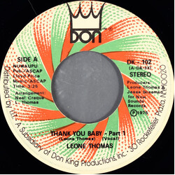 Leon Thomas Thank You Baby USED VINYL 7INCH 45 RPM STEREO