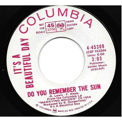 It's A Beautiful Day Do You Remember The Sun USED VINYL 7INCH 45 RPM SINGLE PROMO STEREO MONO