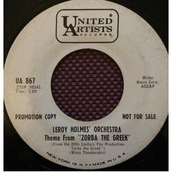LeRoy Holmes Orchestra Zorba The Greek / Theme From The Amorous Adventures Of Moll Flanders USED VINYL 7INCH 45 RPM PROMO