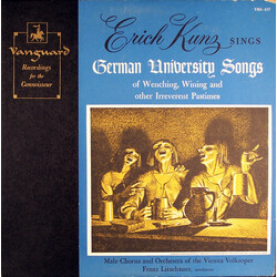 Erich Kunz German University Songs Of Wenching, Wining And Other Irreverent Pastimes Vinyl LP USED