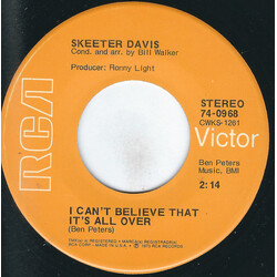 Skeeter Davis I Can't Believe That It's All Over USED VINYL 7INCH 45 RPM