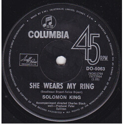Solomon King She Wears My Ring USED VINYL 7INCH 45 RPM SINGLE