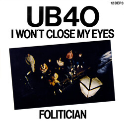 UB40 I Won't Close My Eyes / Folitician VINYL 12" USED