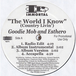 Goodie Mob / Esthero / dead prez The World I Know (Country Livin') / Sellin' D.O.P.E. USED VINYL 12INCH 33 S RPM PROMO