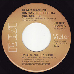 Henry Mancini Once Is Not Enough USED VINYL 7INCH 45 RPM SINGLE