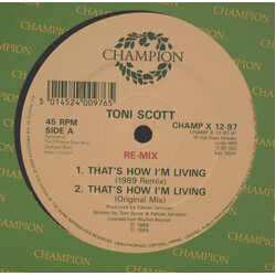 Tony Scott That's How I'm Living / The Chief (Remixes) Vinyl 12" USED