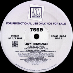 7669 Joy (Remixes) USED VINYL 12INCH PROMO
