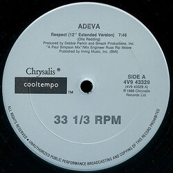 Adeva Respect USED VINYL 12INCH 33 S RPM