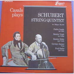 Pablo Casals / Franz Schubert String Quintet In C Major, Op. 163 Vinyl LP USED