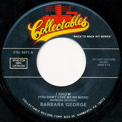 Barbara George / Gene And Eunice I Know (You Don't Love Me No More) / Ko Ko Mo USED VINYL 7INCH 45 RPM SINGLE