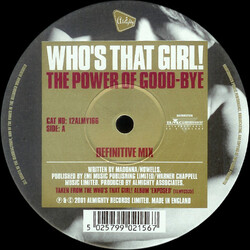 Who's That Girl! The Power Of Good-Bye USED VINYL 12INCH 33 S RPM