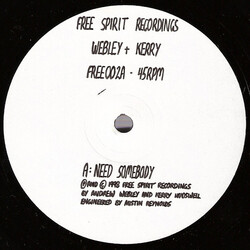 Andrew Webley / Kerry Hudswell Need Somebody USED VINYL 12INCH 45 RPM WHITE LABEL