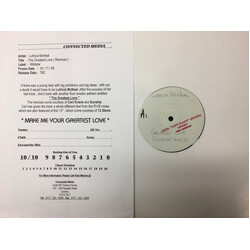 Lutricia McNeal The Greatest Love USED VINYL 12INCH 33 S RPM WHITE LABEL