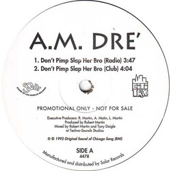 A.M. Dre' Don't Pimp Slap Her Bro VINYL 12" USED