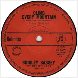 Shirley Bassey / Geoff Love & His Orchestra Climb Every Mountain USED VINYL 7INCH SINGLE