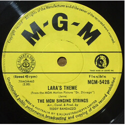The Mgm Singing Strings Lara's Theme / A Patch Of Blue USED VINYL 7INCH 45 RPM SINGLE