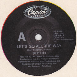Sly Fox Let's Go All The Way VINYL 7" USED