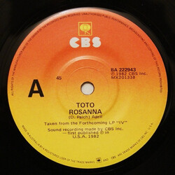 Toto Rosanna USED VINYL 7INCH 45 RPM SINGLE