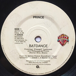 Prince Batdance USED VINYL 7INCH 45 RPM SINGLE